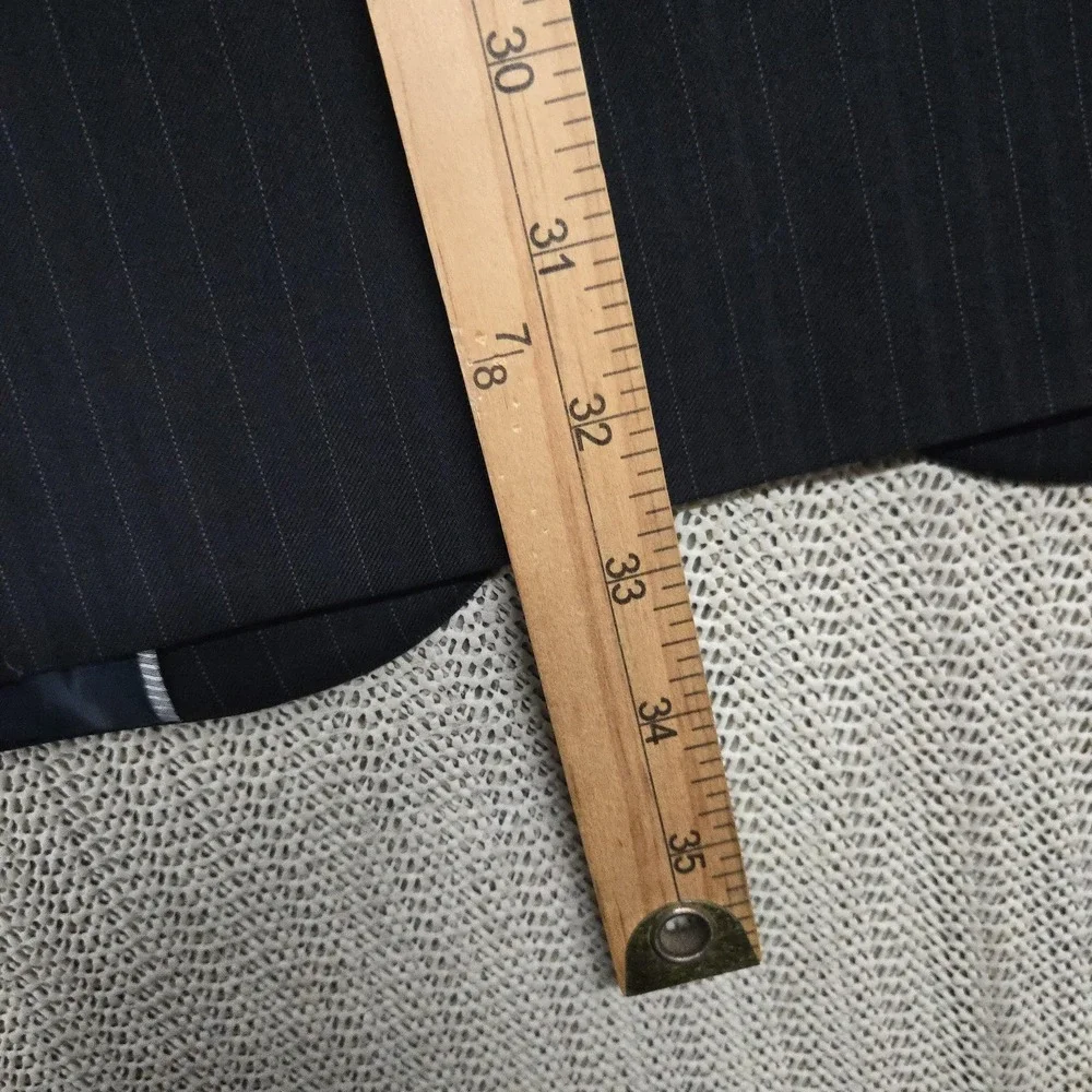 Geoffrey Beene Blazer Mens 44R Gray Pinstripe Two Button Suit Jacket Classic Fit